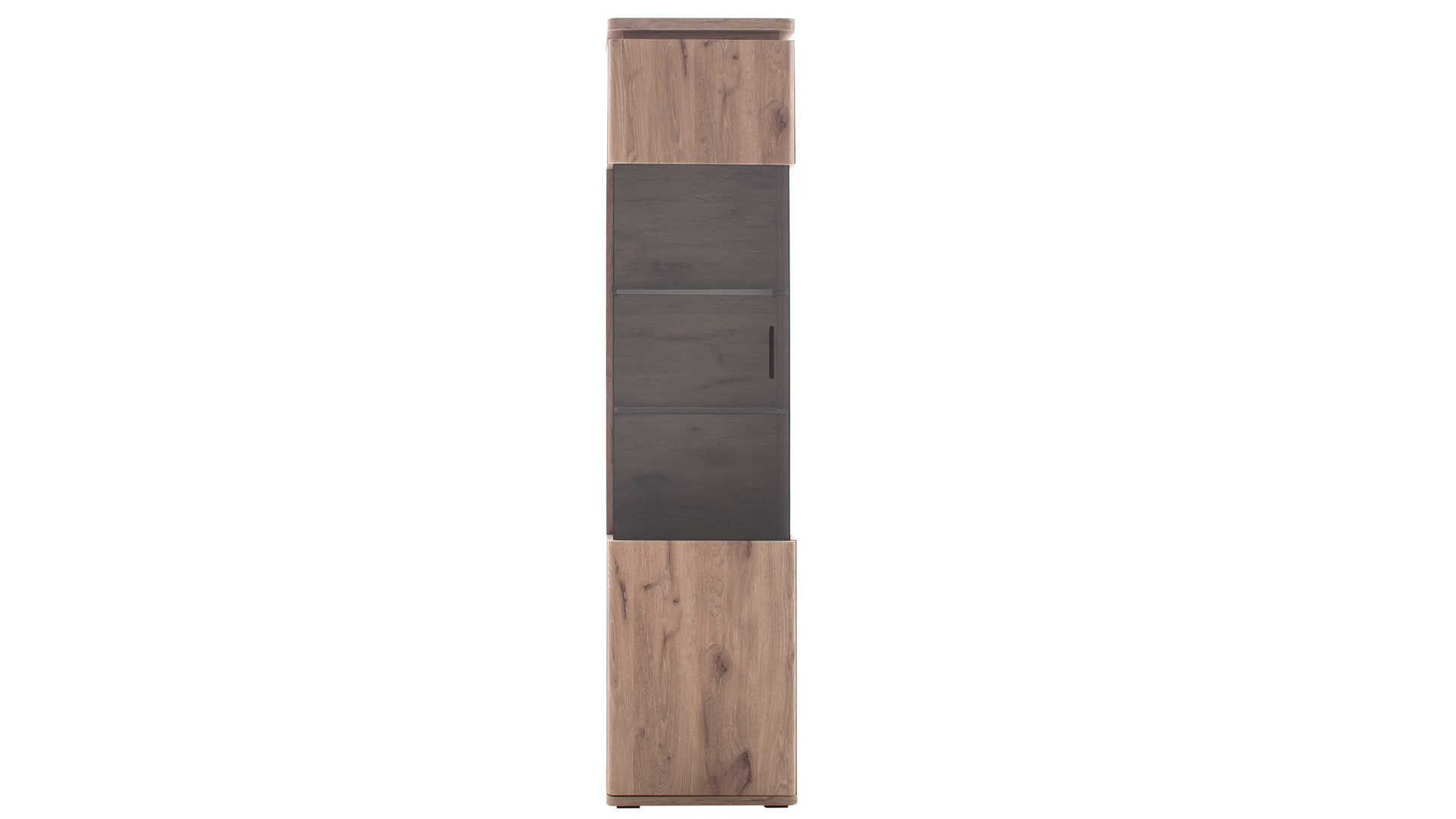 Vitrine Mca furniture aus Holz in Holzfarben Wohnprogramm Modena - Vitrine Viking Eiche - eine Tür, Breite ca. 50 cm