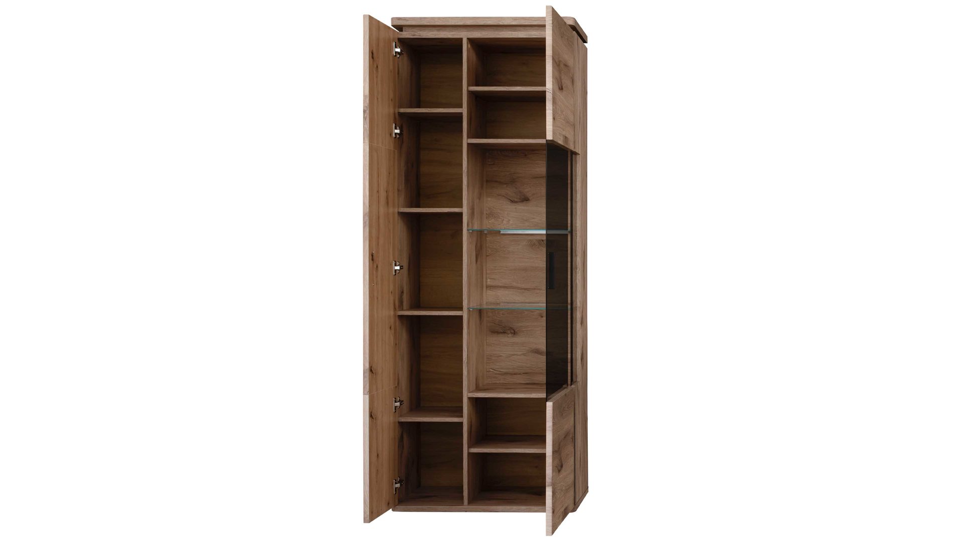Wohnwand Mca furniture aus Holz in Holzfarben Wohnprogramm Modena - Wohnwand Set 1 Viking Eiche - dreiteilig, Breite ca. 295 cm