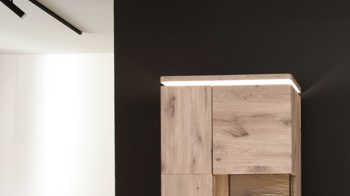 Wohnwand Mca furniture aus Holz in Holzfarben Wohnprogramm Modena - Wohnwand Set 1 Viking Eiche - dreiteilig, Breite ca. 295 cm