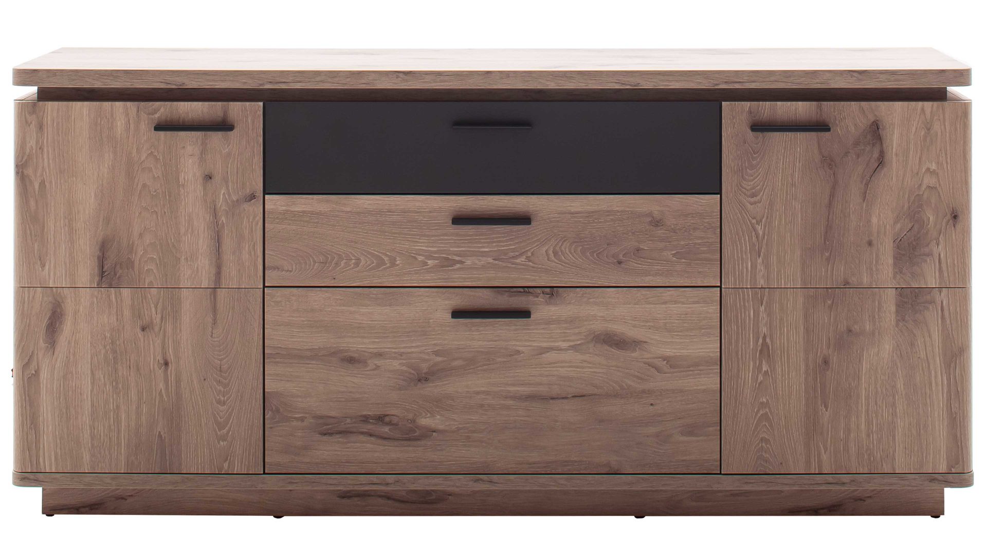 Sideboard Mca furniture aus Holz in Holzfarben Wohnprogramm Modena - Sideboard Viking Eiche - zwei Türen, drei Schubladen, Breite ca. 170 cm