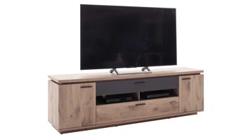 Lowboard Mca furniture aus Holz in Holzfarben Wohnprogramm Modena - Lowboard Viking Eiche - zwei Türen, zwei Schubladen, Breite ca. 210 cm