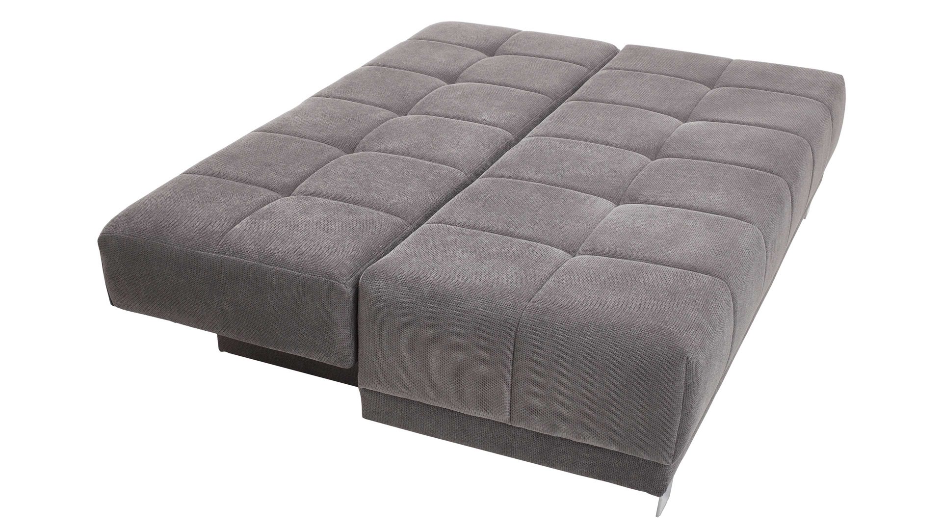 Schlafsofa Restyl aus Stoff in Grau Schlafsofa Lilo grauer Bezug 6839 & Chromfüße - Breite ca. 202 cm