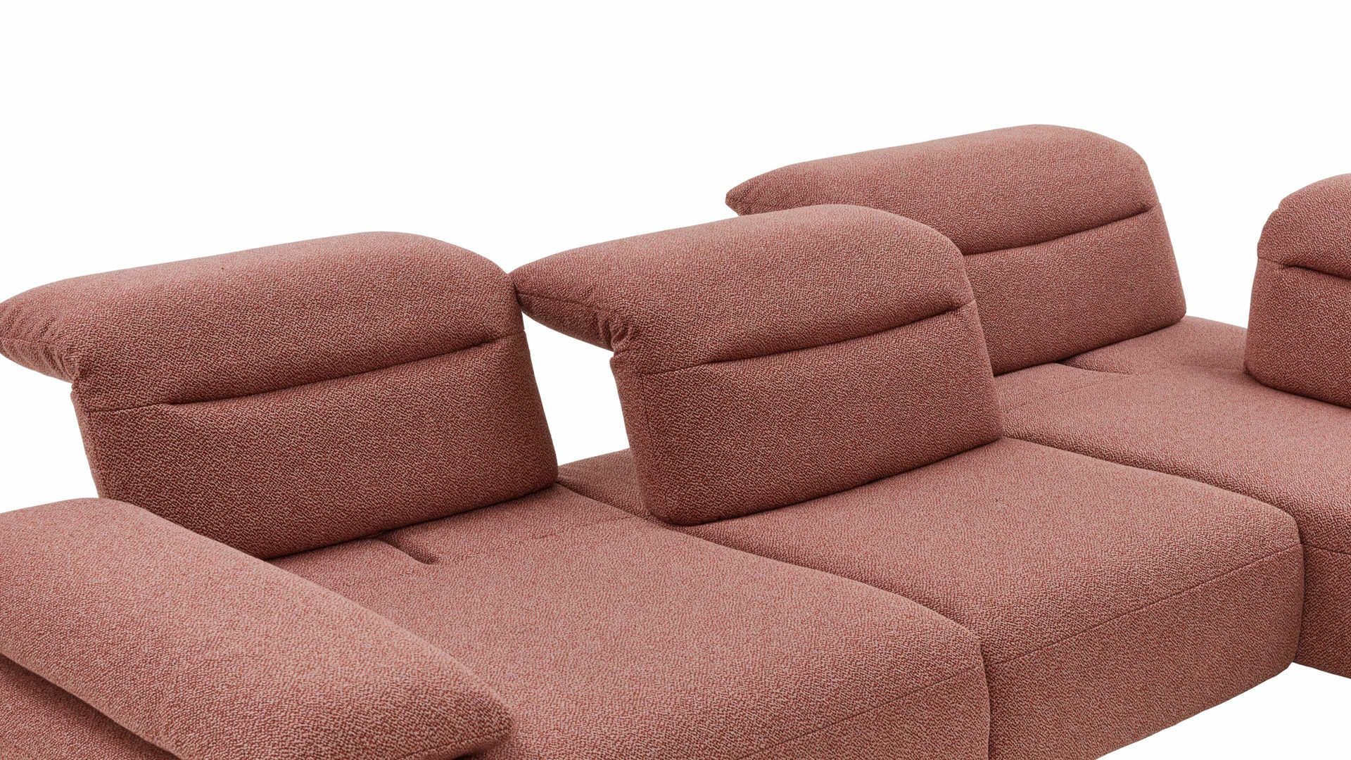 Ecksofa Himolla aus Stoff in Rot himolla Ecksofa Signa mit Funktionen roter Stoffbezug & Metallfüße - ca. 291 x 230 cm