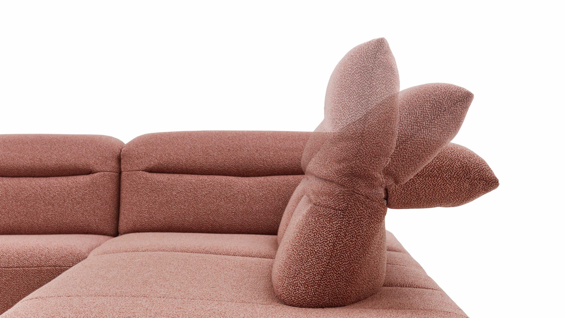 Ecksofa Himolla aus Stoff in Rot himolla Ecksofa Signa mit Funktionen roter Stoffbezug & Metallfüße - ca. 291 x 230 cm