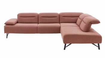 Ecksofa Himolla aus Stoff in Rot himolla Ecksofa Signa mit Funktionen roter Stoffbezug & Metallfüße - ca. 291 x 230 cm