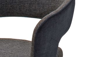 Freischwinger-Sessel Mca furniture aus Stoff in Dunkelgrau Armlehn-Schwingstuhl Newcastler holzkohlefarbene Bezugkombi CH & Edelstahl