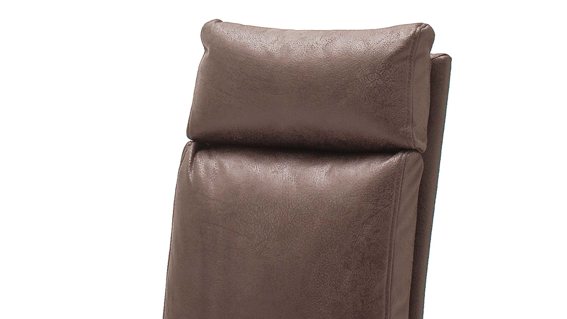 Schwingstuhl Mca furniture aus Kunstfaser in Braun Schwingstuhl Pia braunes Antiklook-Kunstleder BX & Edelstahlgestell