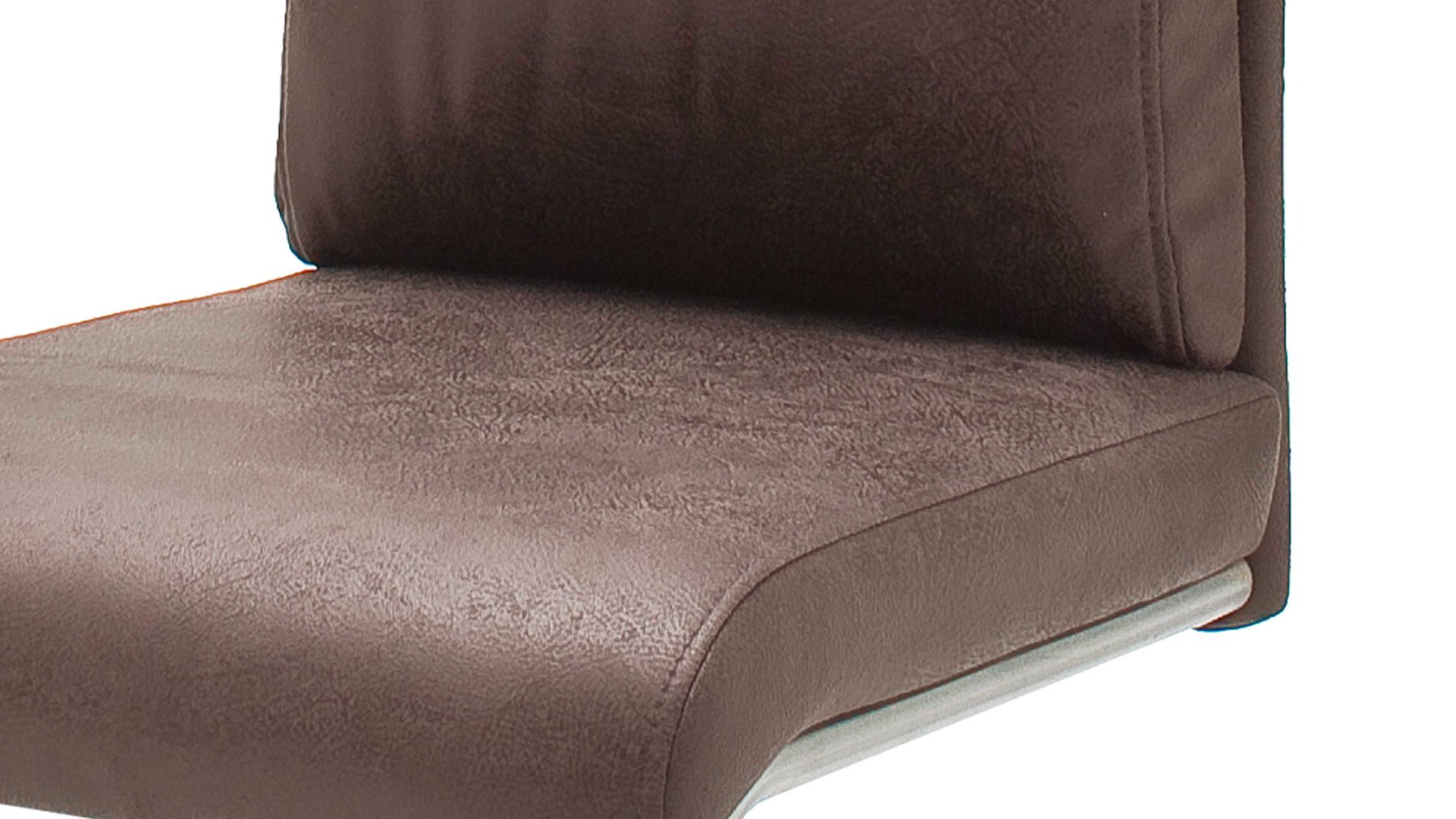 Schwingstuhl Mca furniture aus Kunstfaser in Braun Schwingstuhl Pia braunes Antiklook-Kunstleder BX & Edelstahlgestell