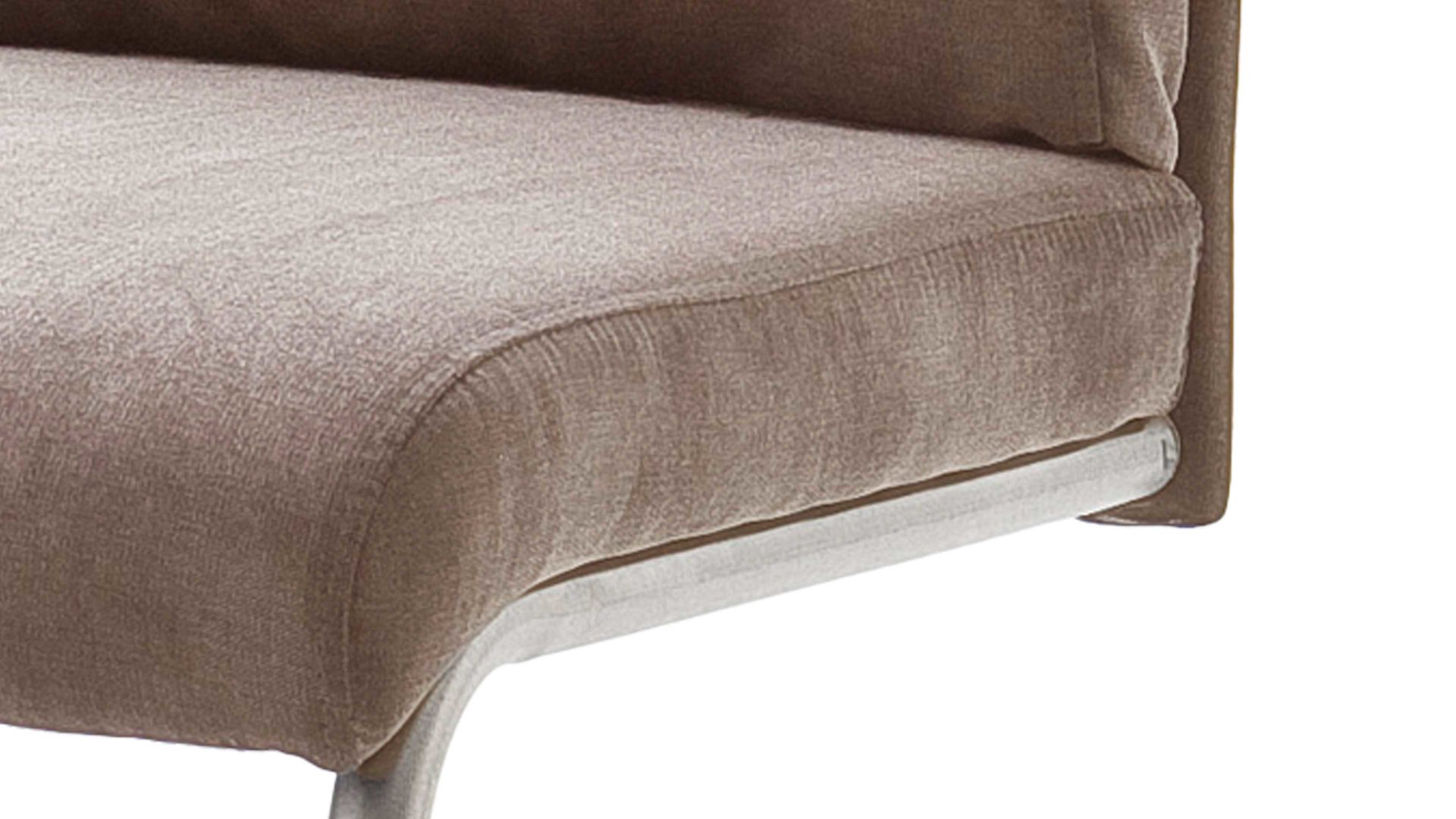 Schwingstuhl Mca furniture aus Kunstfaser in Hellbraun Schwingstuhl Pia sandfarbener Chenillebezug SA & Edelstahlgestell
