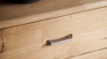 Sideboard Mca furniture aus Holz in Holzfarben Sideboard Ravello biancofarbene Balkeneiche – drei Türen, zwei Schubladen