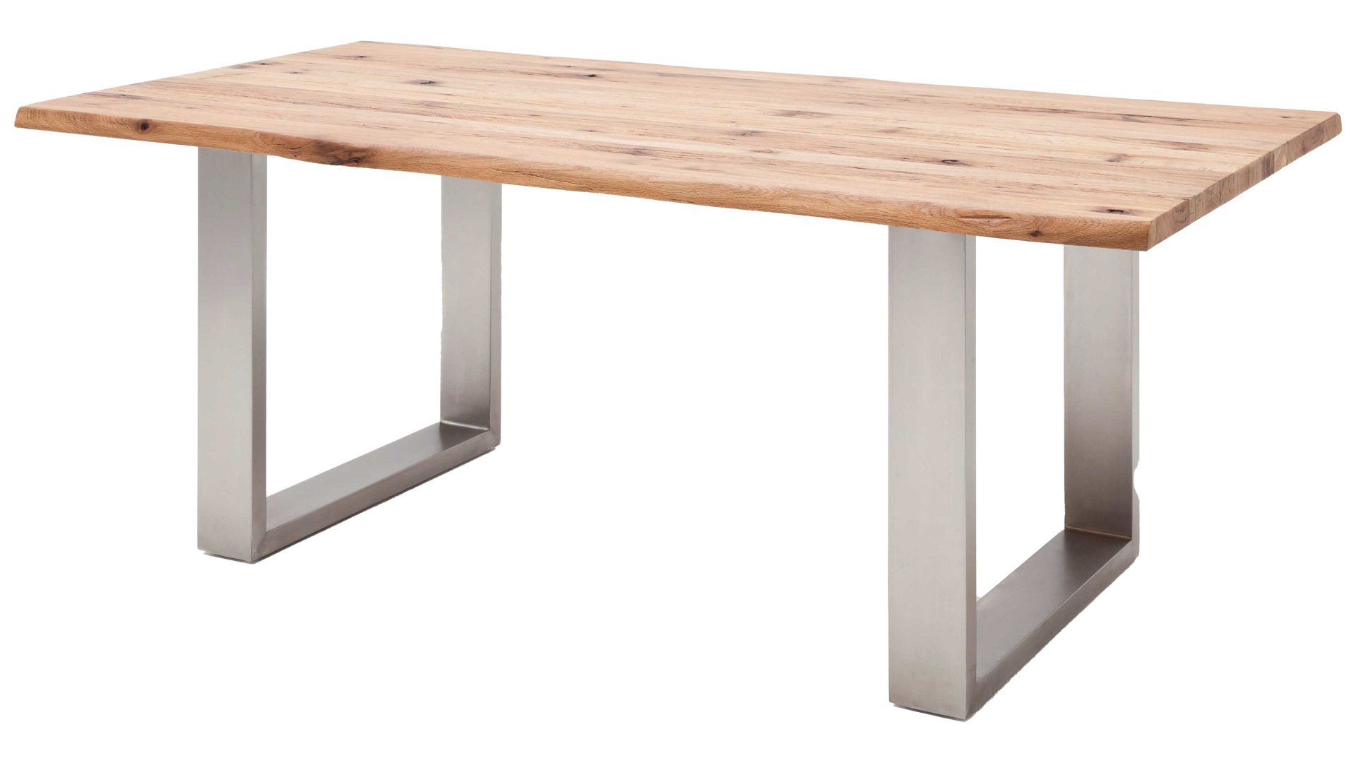 Esstisch Mca furniture aus Holz in Holzfarben Esstisch Matras Wildeiche & Edelstahl – ca. 180 x 100 cm