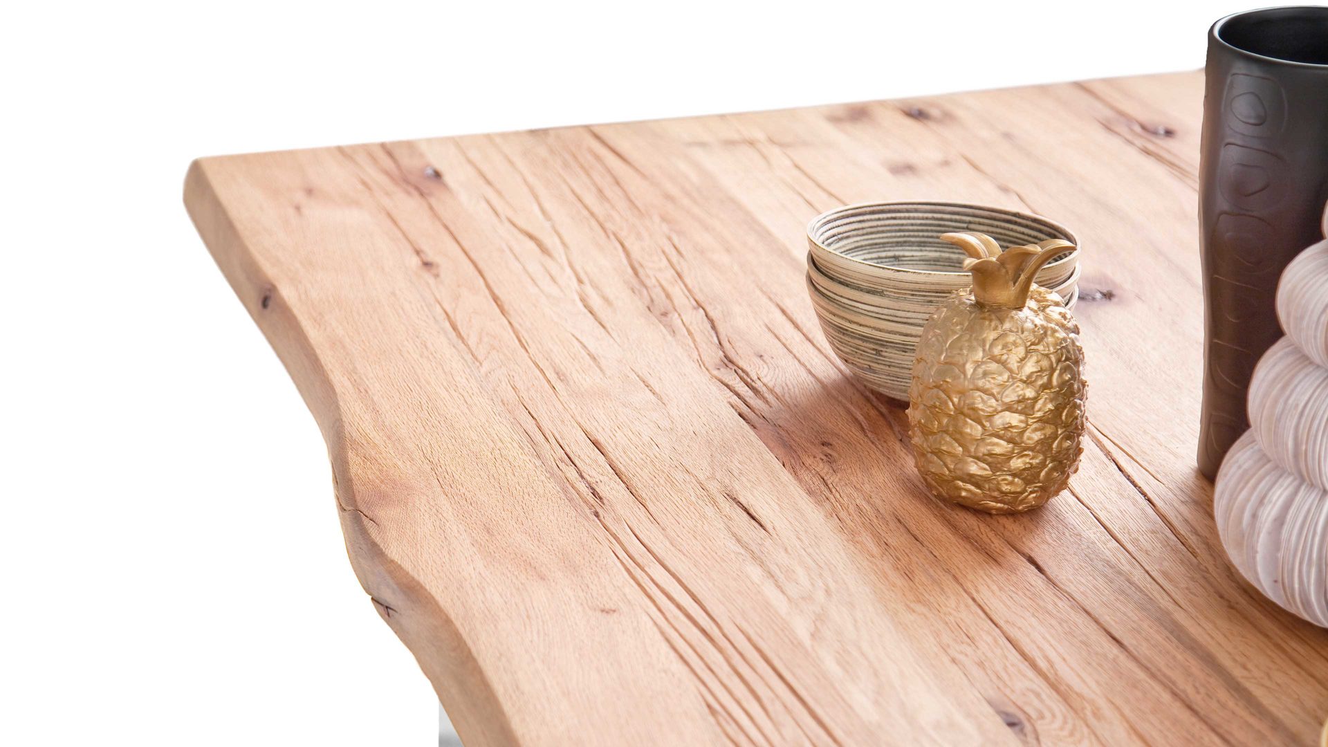 Esstisch Mca furniture aus Holz in Holzfarben Esstisch Matras Wildeiche & Edelstahl – ca. 180 x 100 cm