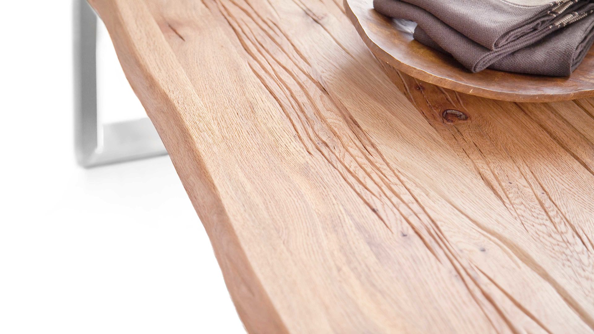 Esstisch Mca furniture aus Holz in Holzfarben Esstisch Matras Wildeiche & Edelstahl – ca. 180 x 100 cm