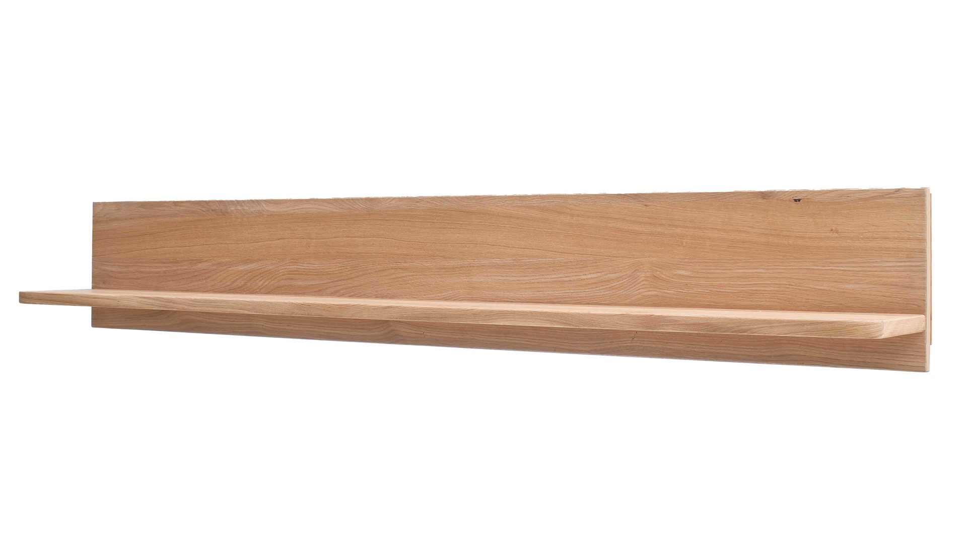 Wandregal Mca furniture aus Holz in Holzfarben Wohnprogramm Portland - Wandregal Bianco geölte Asteiche – Länge ca. 160 cm