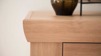 Lowboard Mca furniture aus Holz in Holzfarben Wohnprogramm Meran - TV-Lowboard Balkeneiche - zwei Schubladen, eine Tür, Länge ca. 144 cm