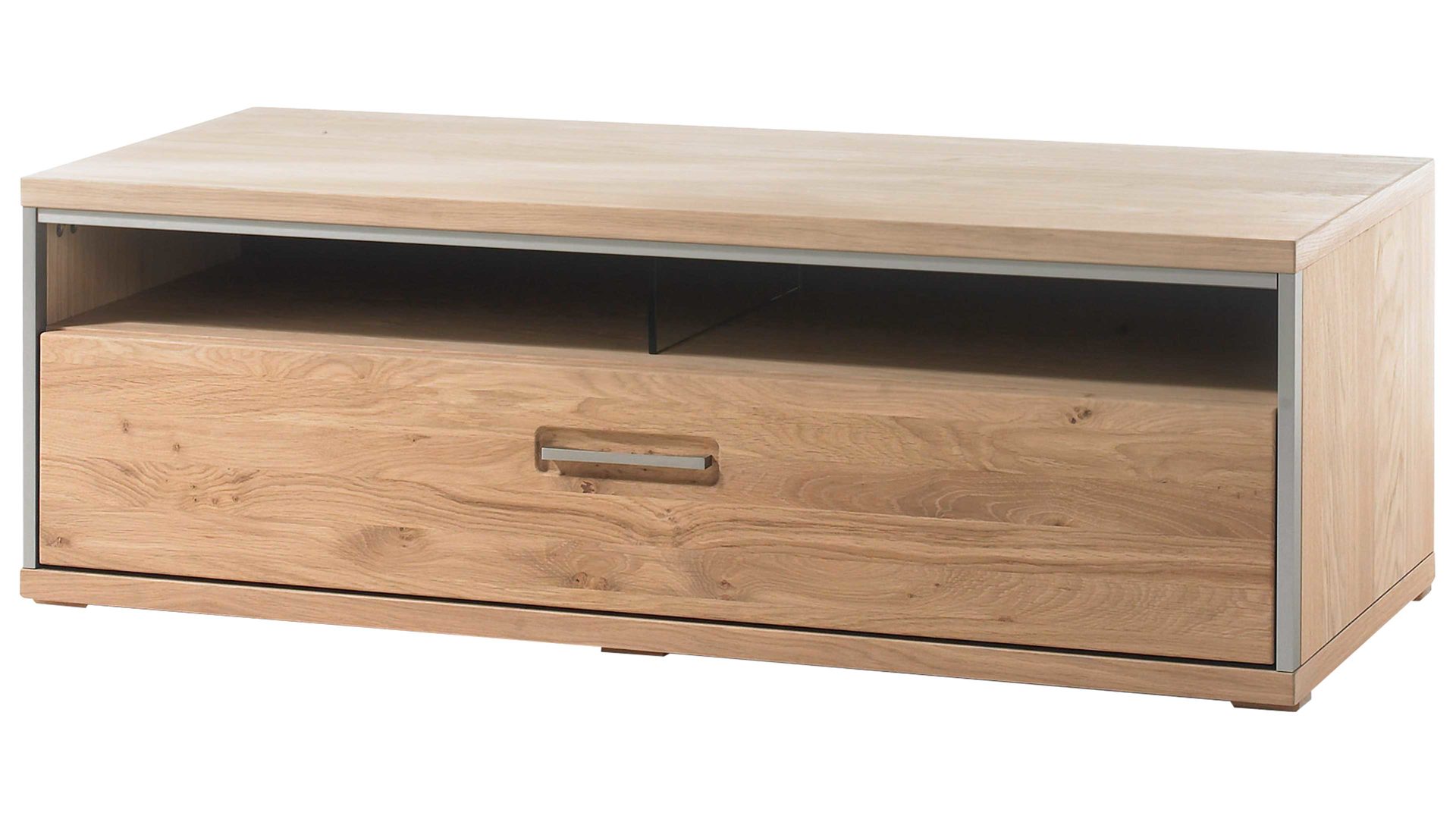Wohnwand Mca furniture aus Holz in Holzfarben Wohnprogramm Espero - Wohnwand W02 Asteiche bianco – fünfteilig, Breite ca. 321 cm