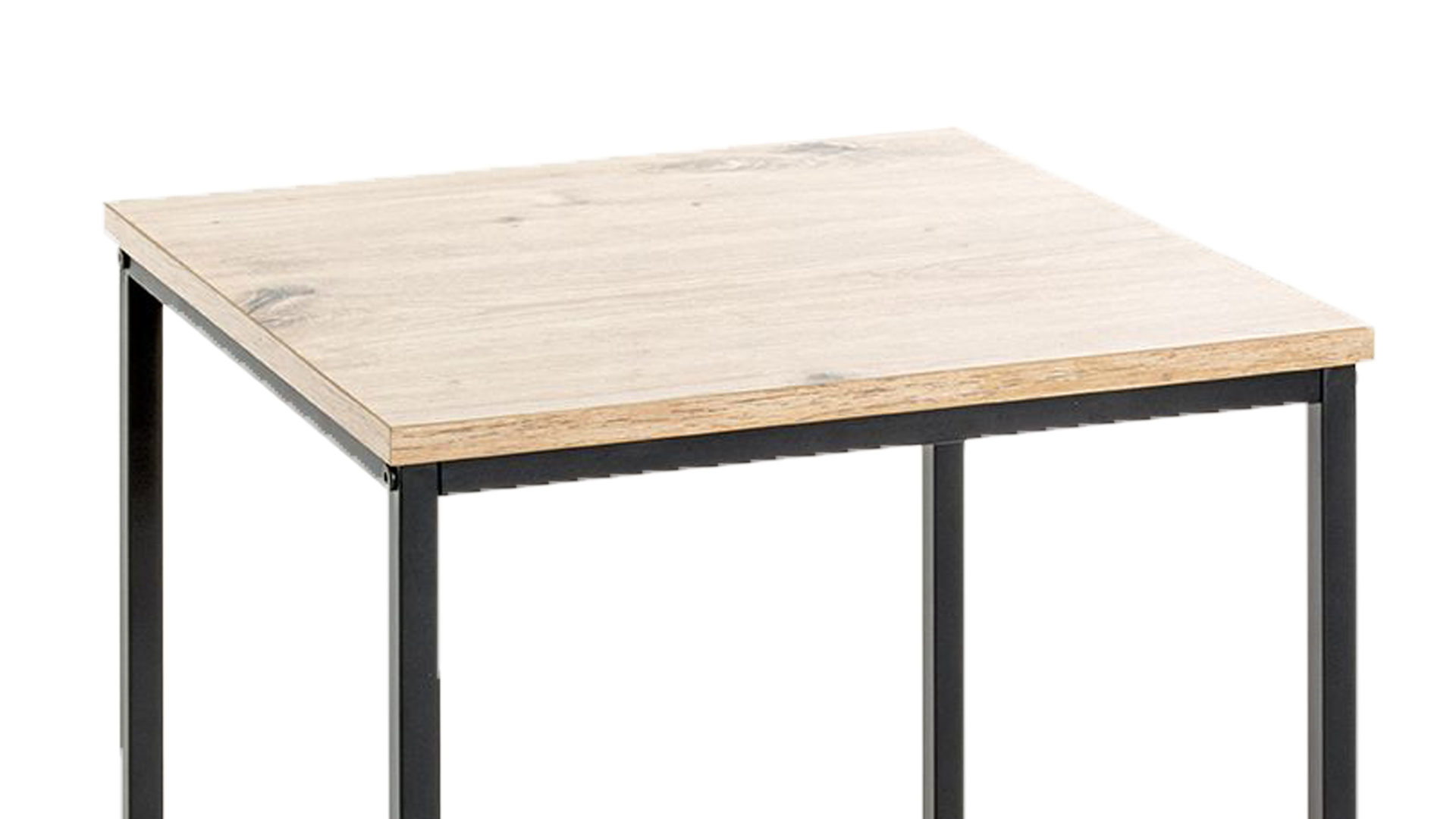 Beistelltisch Haku aus MDF in Holzfarben Beistelltisch Holz & Schwarz - ca. 40 x 50 cm