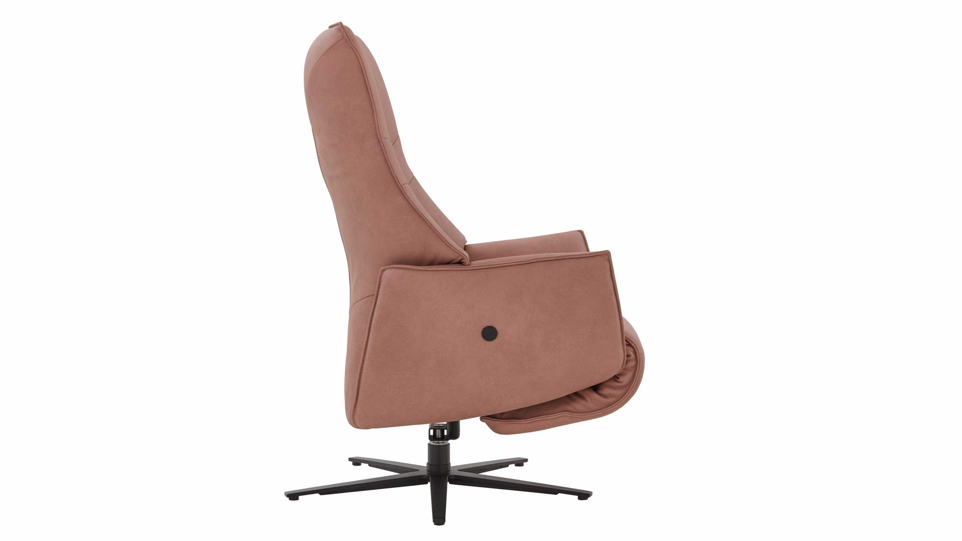 Relaxsessel Himolla aus Leder in Rosa himolla Relaxsessel 7911-S-Lounger lachsfarbener Lederbezug & Sternfuß