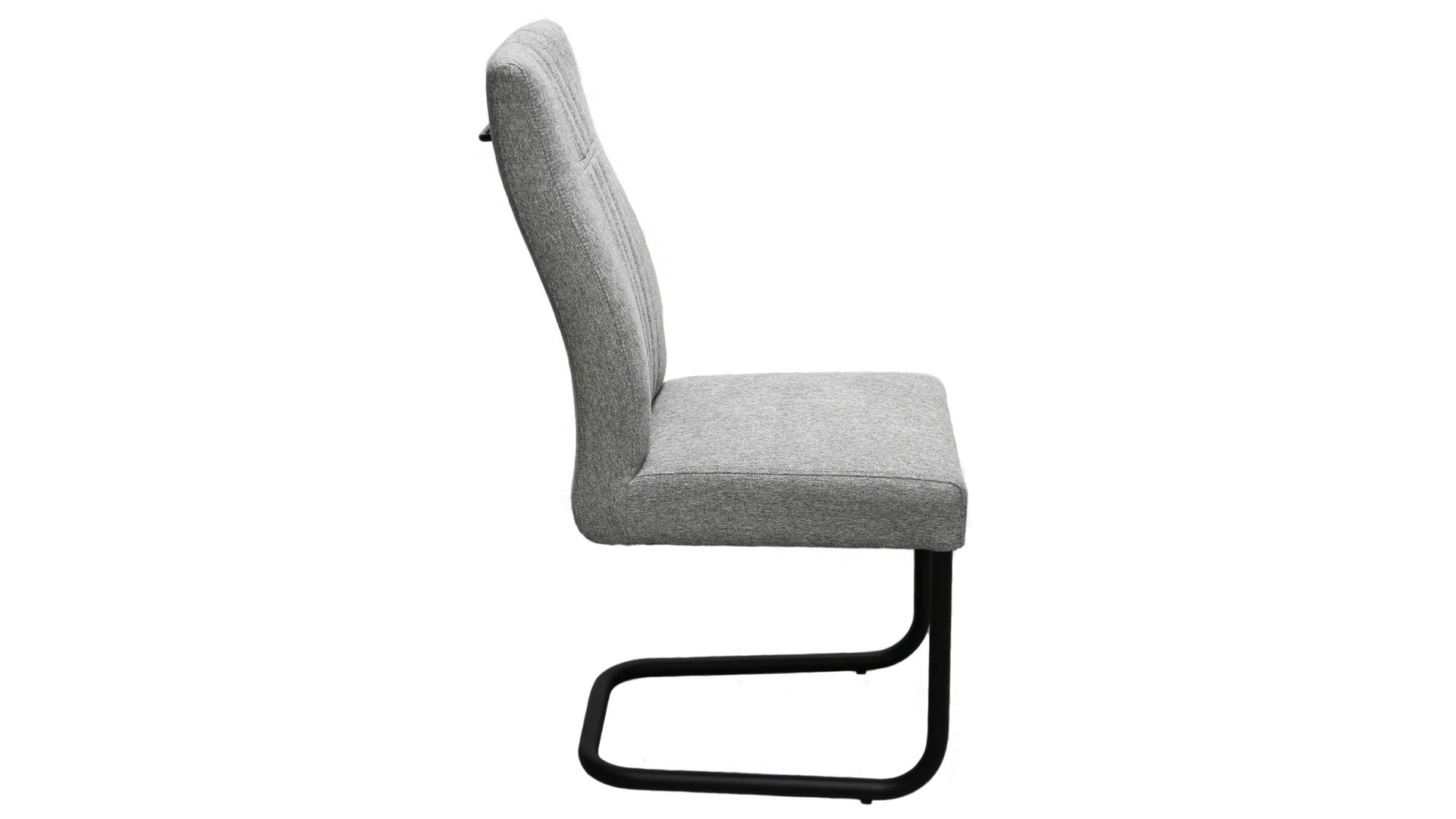 Schwingstuhl Standard furniture factory aus Kunstfaser in Hellgrau Schwingstuhl Gardone nadelstreifenfarbener Strukturstoff Mercury Pinestripe 5502