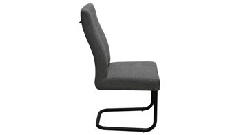 Schwingstuhl Standard furniture factory aus Kunstfaser in Dunkelgrau Schwingstuhl Gardone pechschwarzer Strukturstoff Jet Black Fly 5522