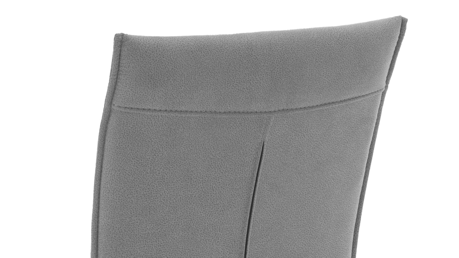 Schwingstuhl Niehoff sitzmoebel aus Kunstfaser in Grau NIEHOFF SITZMÖBEL Serie Leonie - Schwingstuhl platingraue Mikrofaser 719 & schwarzes Eisen