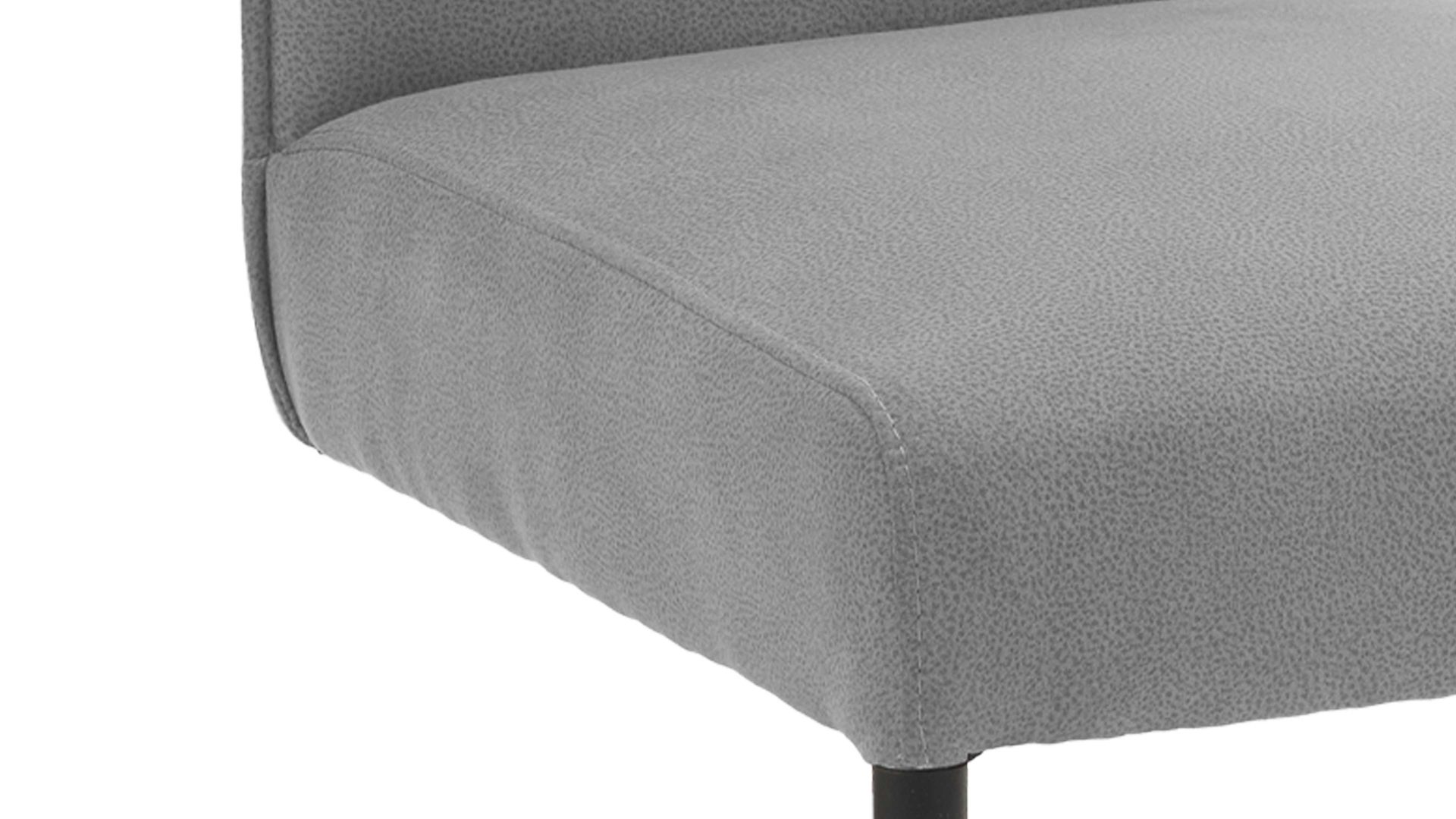 Schwingstuhl Niehoff sitzmoebel aus Kunstfaser in Grau NIEHOFF SITZMÖBEL Serie Leonie - Schwingstuhl platingraue Mikrofaser 719 & schwarzes Eisen