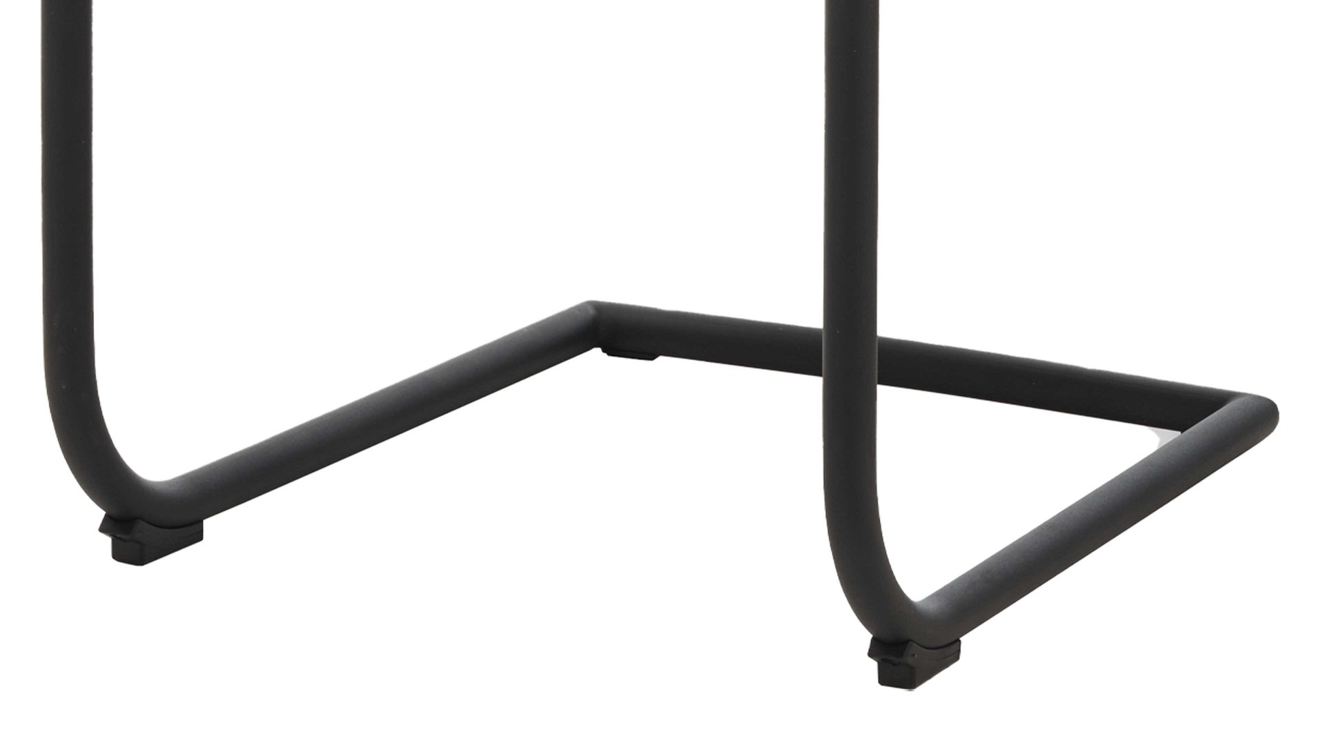 Schwingstuhl Niehoff sitzmoebel aus Kunstfaser in Grau NIEHOFF SITZMÖBEL Serie Leonie - Schwingstuhl platingraue Mikrofaser 719 & schwarzes Eisen