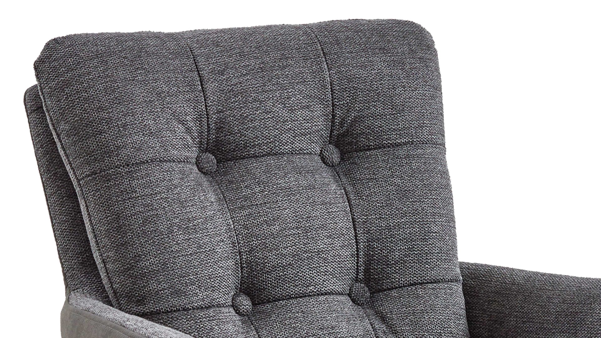 Vierfußstuhl Niehoff sitzmoebel aus Stoff in Anthrazit NIEHOFF SITZMÖBEL Polsterstuhl Tosca anthrazitfarbener Webstoff Brego & graue Mikrofaser Cowboy