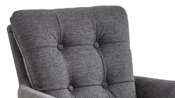 Vierfußstuhl Niehoff sitzmoebel aus Stoff in Anthrazit NIEHOFF SITZMÖBEL Polsterstuhl Tosca anthrazitfarbener Webstoff Brego & graue Mikrofaser Cowboy