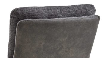 Vierfußstuhl Niehoff sitzmoebel aus Stoff in Anthrazit NIEHOFF SITZMÖBEL Polsterstuhl Tosca anthrazitfarbener Webstoff Brego & graue Mikrofaser Cowboy