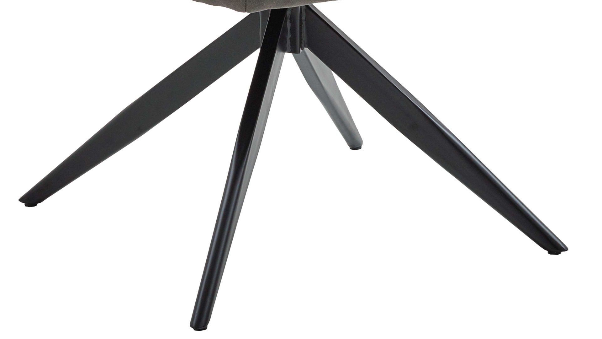 Vierfußstuhl Niehoff sitzmoebel aus Stoff in Anthrazit NIEHOFF SITZMÖBEL Polsterstuhl Tosca anthrazitfarbener Webstoff Brego & graue Mikrofaser Cowboy