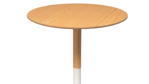 Beistelltisch M2 kollektion aus Holz in Holzfarben Beistelltisch Zoe 1 Wildeiche & Weiß – Durchmesser ca. 40 cm