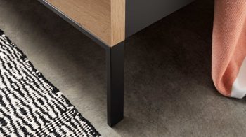 Komplettzimmer Wiemann | oeseder aus Holz in Dunkelgrau WIEMANN Schlafzimmerprogramm Alabama - Komplettzimmer Graphit & Eiche Bianco - vierteilig, Liegefläche ca. 180 x 200 cm