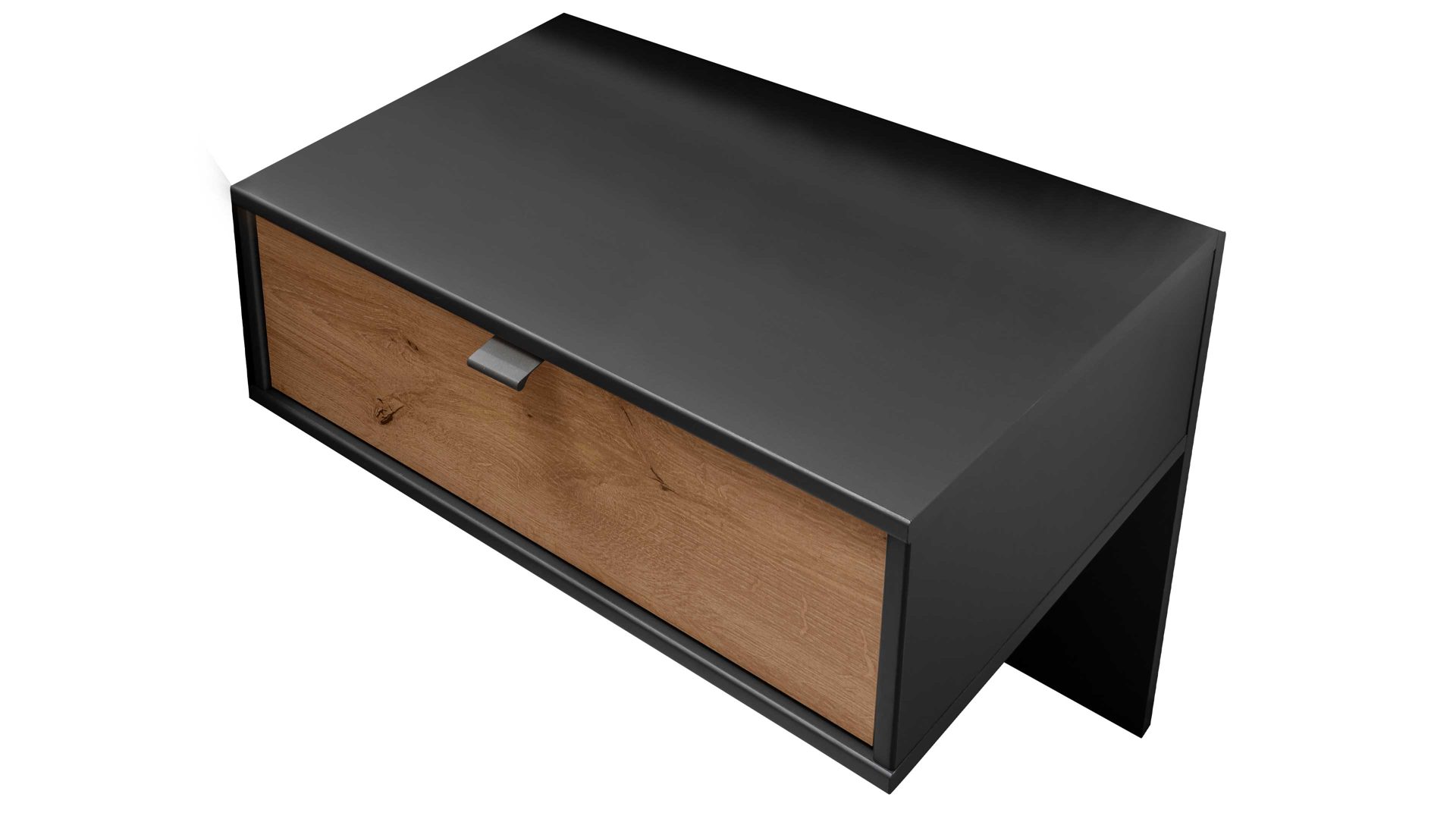 Komplettzimmer Wiemann | oeseder aus Holz in Dunkelgrau WIEMANN Schlafzimmerprogramm Alabama - Komplettzimmer Graphit & Eiche Bianco - vierteilig, Liegefläche ca. 180 x 200 cm