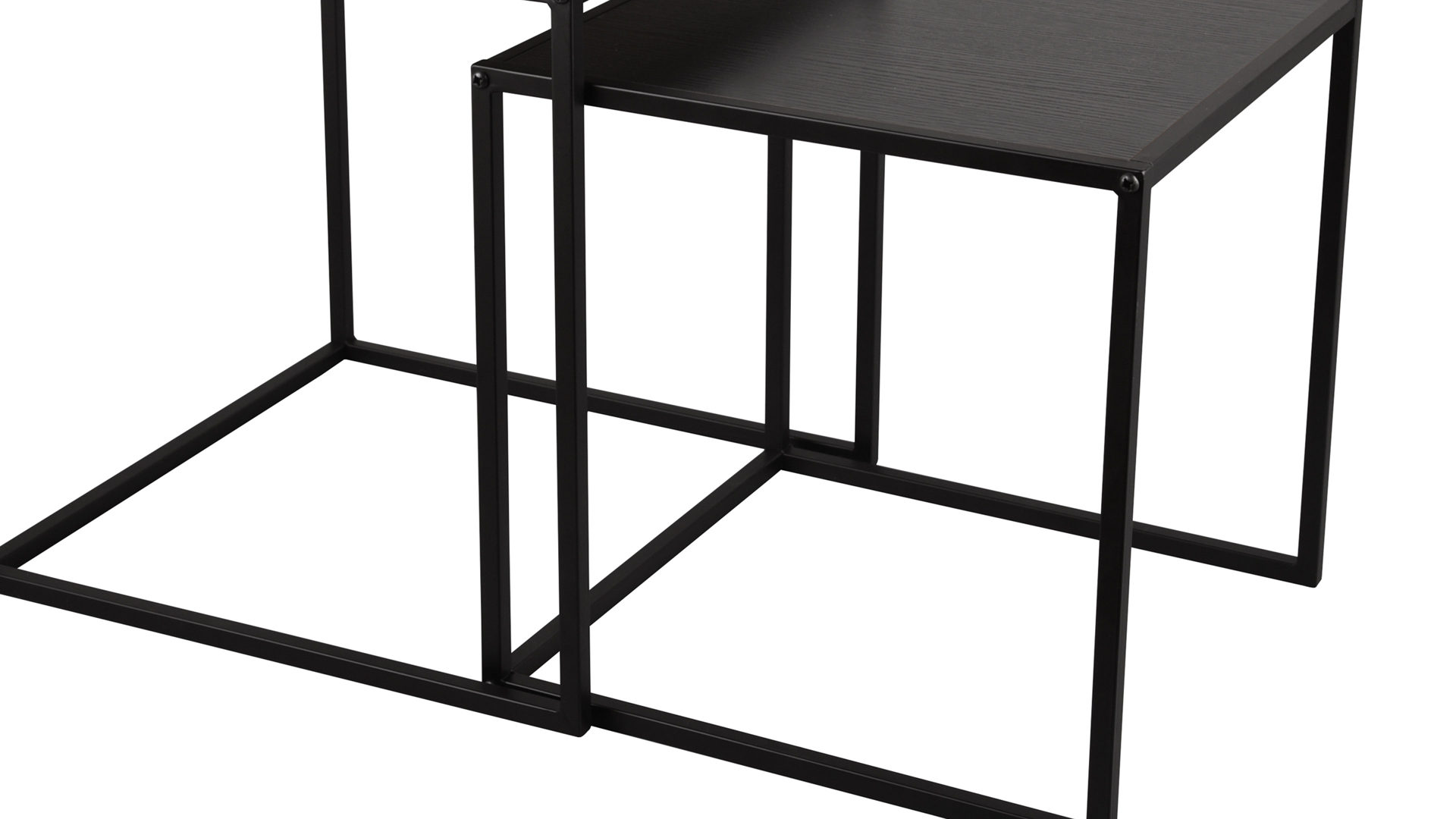 Beistelltisch-Set Mirrors and more aus MDF Metall in Schwarz Beistelltisch Judith Schwarz - zweiteilig