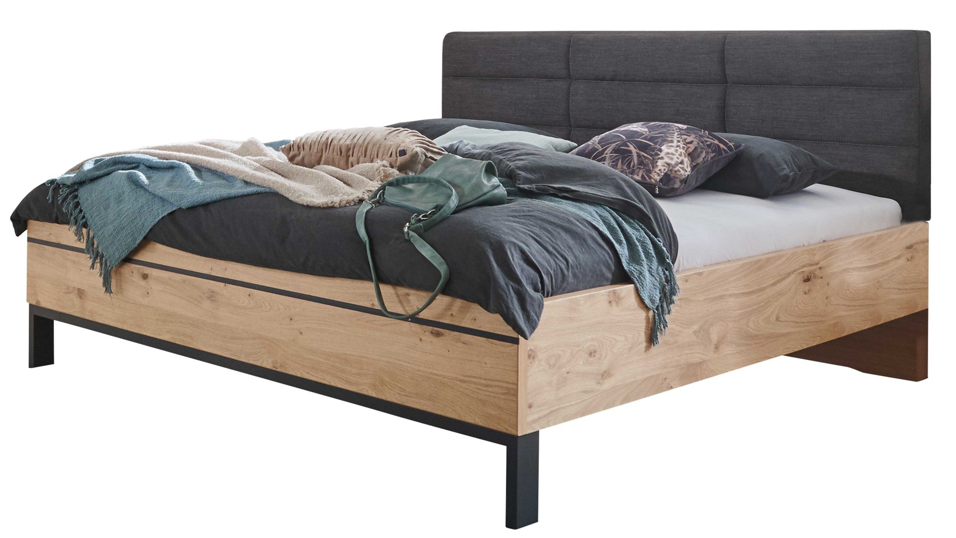 Schlafzimmer C. disselkamp aus Holz in Weiß C. DISSELKAMP Schlafzimmerserie Cabrillo - Komplettzimmer Balkeneiche & Sand - Liegefläche ca. 180 x 200 cm