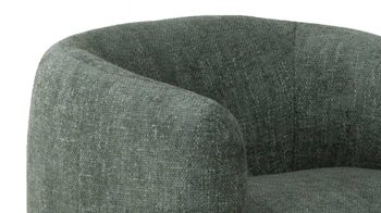 Drehsessel Matex aus Stoff in Dunkelgrün Drehsessel Alken waldgrüne Chenille 673