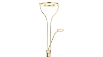 Stehleuchte Globo lighting aus Metall in Messing GLOBO Leuchten Serie Ebro - Deckenfluter Messing matt - Höhe ca. 194 cm