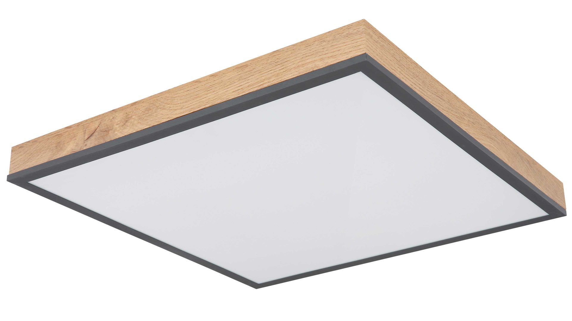 Deckenleuchte Globo lighting aus Holz in Holzfarben GLOBO Leuchten Serie Rodo - Deckenleuchte mit Farbwechsler Holz & Graphit – ca. 30 x 30 cm