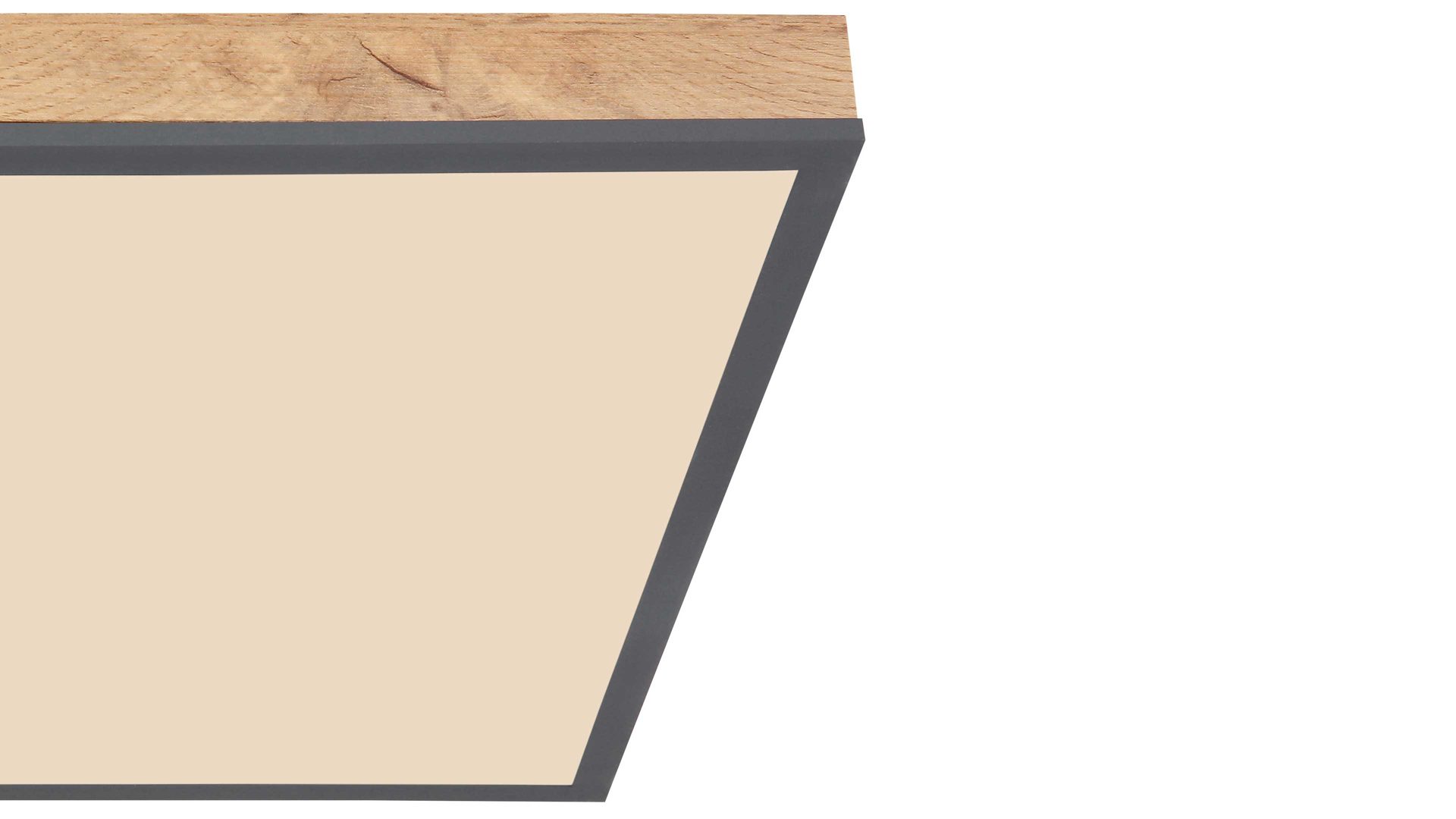 Deckenleuchte Globo lighting aus Holz in Holzfarben GLOBO Leuchten Serie Rodo - Deckenleuchte mit Farbwechsler Holz & Graphit – ca. 45 x 45 cm