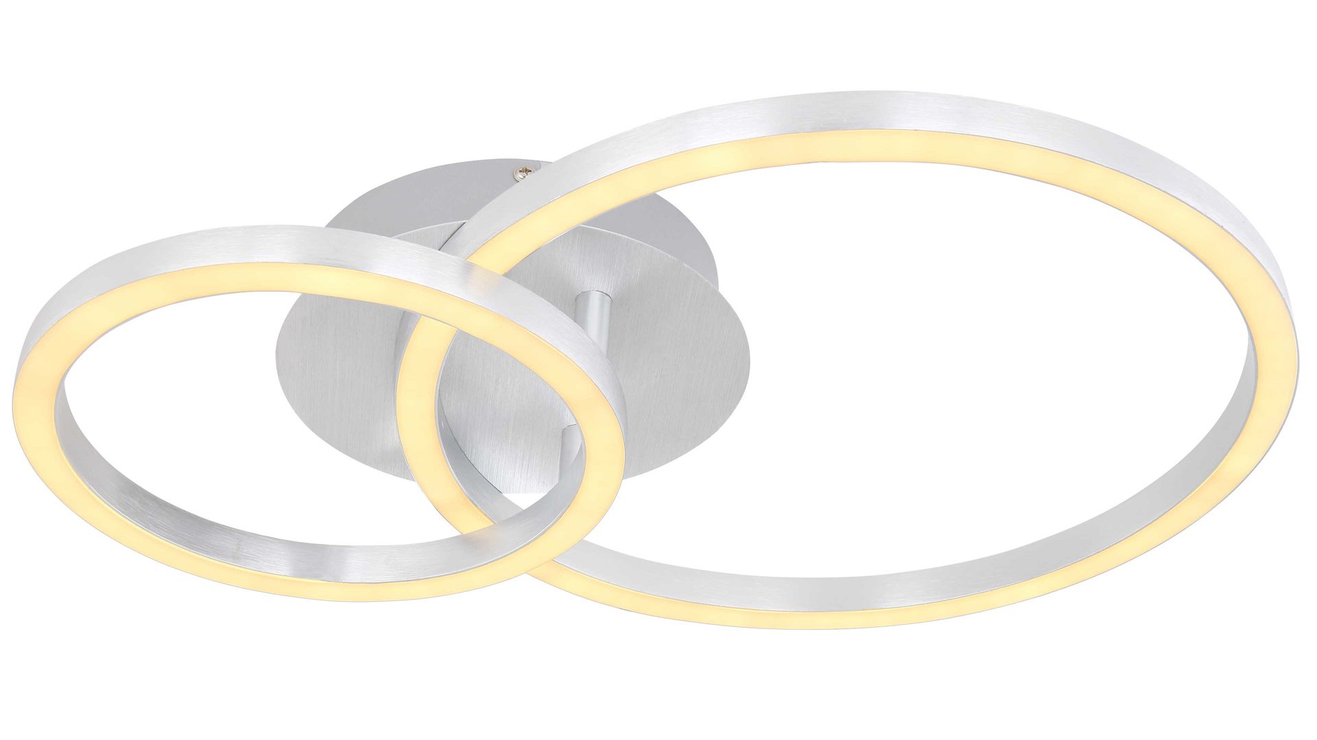 Deckenleuchte Globo lighting aus Metall in Aluminium GLOBO LIGHTING Leuchten Serie Reggy - Deckenlampe Aluminium & opalfarbenes Acryl - Länge ca. 42 cm