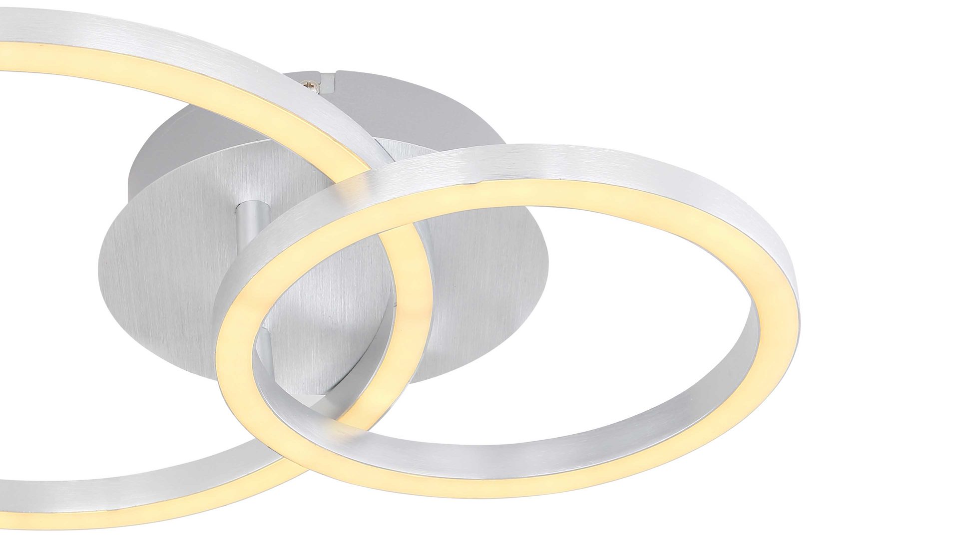 Deckenleuchte Globo lighting aus Metall in Aluminium GLOBO LIGHTING Leuchten Serie Reggy - Deckenlampe Aluminium & opalfarbenes Acryl - Länge ca. 55 cm