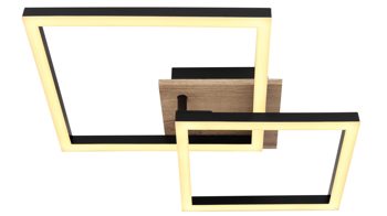 Deckenleuchte Globo lighting aus Metall in Schwarz GLOBO Deckenlampe Bossy mattschwarzes Metall - Länge ca. 53 cm