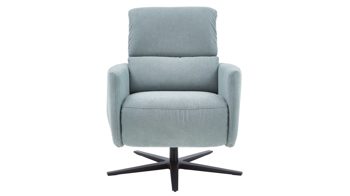 Relaxsessel COMFORT SMART aus Stoff in Hellblau COMFORT SMART Polstersessel Calipso M salbeifarbener Strukturstoff Free & schwarzer Sternfuß 909