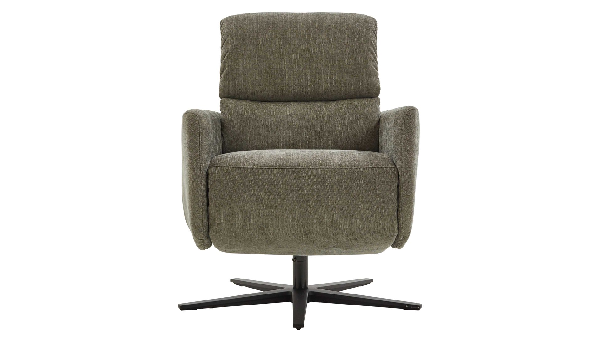 Relaxsessel COMFORT SMART aus Stoff in Dunkelgrün COMFORT SMART Polstersessel Calipso L grüner Strukturbezug Yelda & schwarzer Sternfuß 909