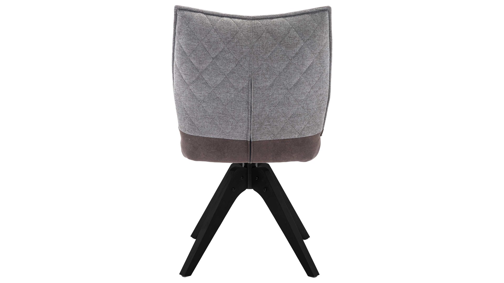 Vierfußstuhl MIVIVO aus Kunstfaser in Braun MIVIVO Wohnprogramm Fresno - Polsterstuhl mit Drehfunktion zweifarbige Stoffkombination & schwarzes Metall