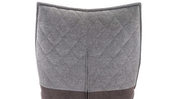 Vierfußstuhl MIVIVO aus Kunstfaser in Braun MIVIVO Wohnprogramm Fresno - Polsterstuhl mit Drehfunktion zweifarbige Stoffkombination & schwarzes Metall