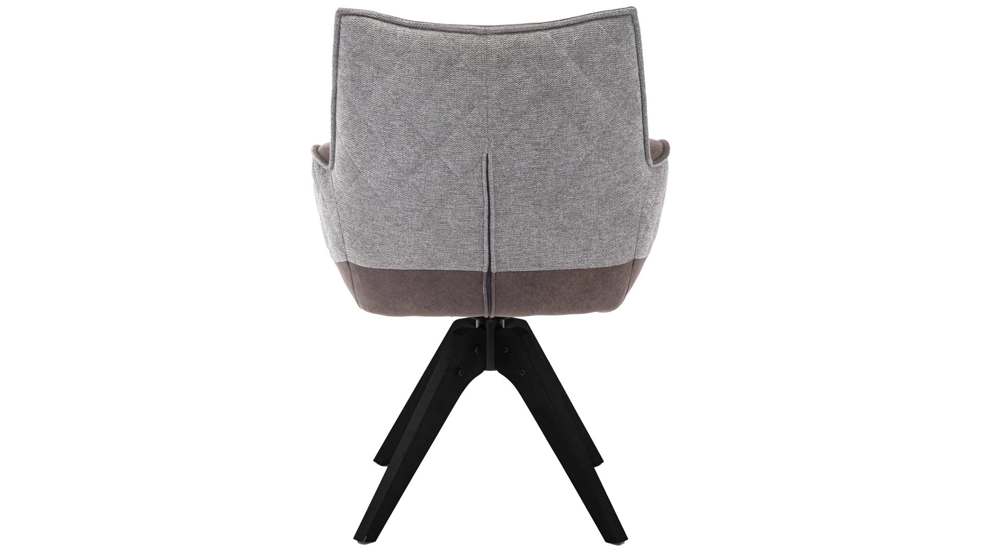 Vierfußstuhl MIVIVO aus Kunstfaser in Braun MIVIVO Wohnprogramm Fresno - Armlehnstuhl mit Drehfunktion zweifarbige Stoffkombination & schwarzes Metall