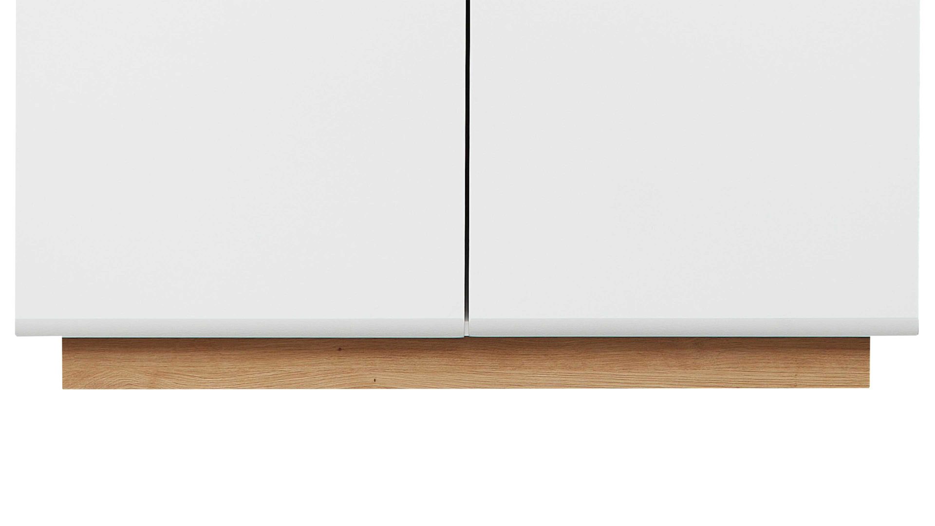 Sideboard MIVIVO aus Holz in Weiß MIVIVO Wohnprogramm Fresno - Sideboard Mattweiß & Artisan Eiche - zwei Türen, drei Schubladen, Breite ca. 175 cm