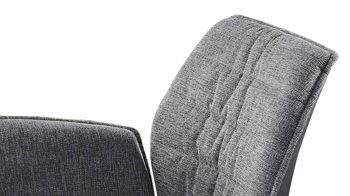 Vierfußstuhl Niehoff sitzmoebel aus Stoff in Grau NIEHOFF SITZMÖBEL Armlehnstuhl Gent grauer Webstoff Brego & graue Mikrofaser Cowboy